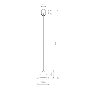 Lampa wisząca Nowodvorski ZENITH S 7997 stożek biały RAL 9003 mosiądz GU10 maks. 20 W 20,5 cm small 1