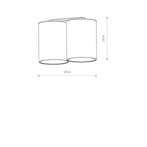 Lampa natynkowa Nowodvorski EYE TONE 8087 podwójna, czarno-złota, 2xGU10 small 1