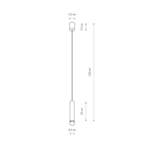 Lampa wisząca Nowodvorski BATON 7851 – mosiądz i czerń, 1×E27 small 2