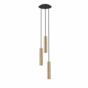 Lampa wisząca Nowodvorski BATON III 7855 mosiężno-czarna 3×E27 20 cm small 1
