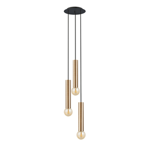 Lampa wisząca Nowodvorski BATON III 7855 mosiężno-czarna 3×E27 20 cm small 0