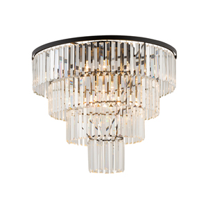 Transparentno-czarny plafon kryształowy Nowodvorski CRISTAL L 7630 12×E14 maks. 25 W LED 71 cm small 1