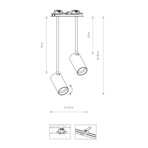 Lampa podtynkowa Nowodvorski MONO SURFACE LONG II 7736 biała, 2x GU10 small 1