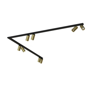 Listwa sufitowa Nowodvorski MONO CORNER VIII 2x150, 8×GU10 R50, mosiądz/czarna, 7755 small 0