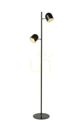 Sprawdź Lampa podłogowa Lucide SKANSKA-LED czarna metalowa 2xLED 5W 3000K 141 cm 03703/10/30