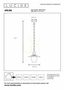 Lampa Zewnętrzna Wisząca Lucide Aruba Czarna IP44 E27 Metal 11872/01/30 small 3