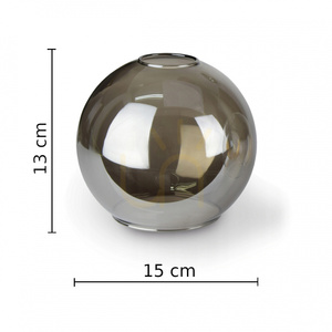 Żyrandol Keter Lighting COSMO 1252, 6×E27, czarny/chrom, szkło dymione small 3