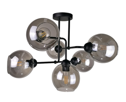 Sprawdź Lampa sufitowa 6xE27 COSMO BLACK