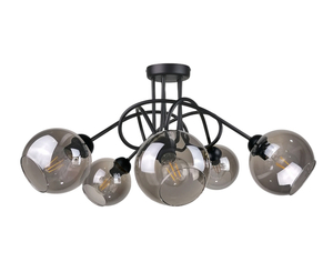 Lampa sufitowa 5xE27 RING BLACK small 0