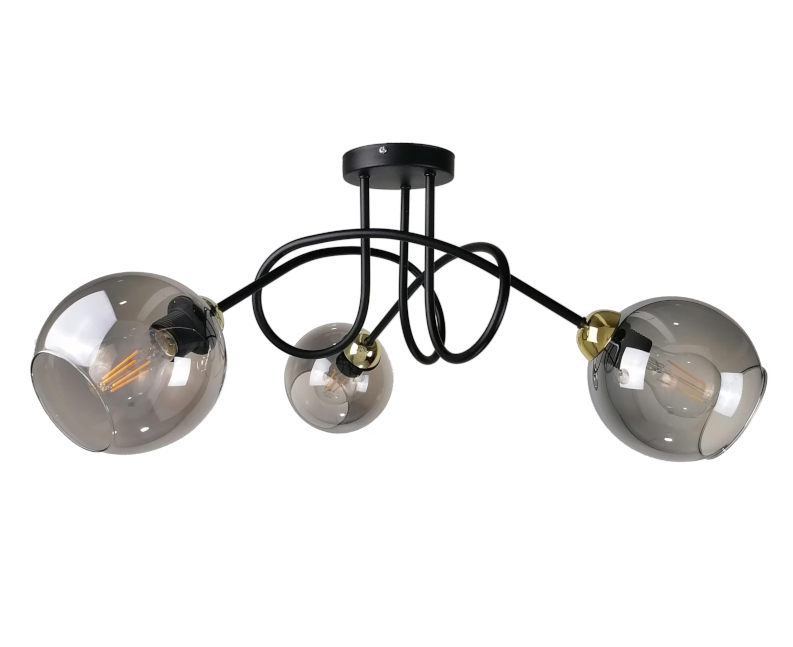 Sprawdź Lampa sufitowa 3xE27 RING BLACK/GOLD Lampa sufitowa 3xE27 RING BLACK/GOLD