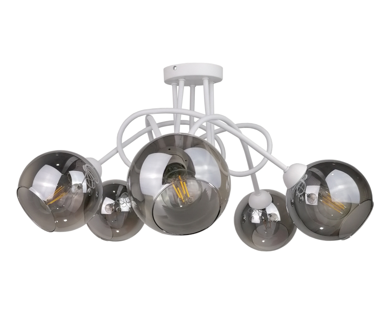 Sprawdź Lampa sufitowa 5xE27 RING WHITE Lampa sufitowa 5xE27 RING WHITE