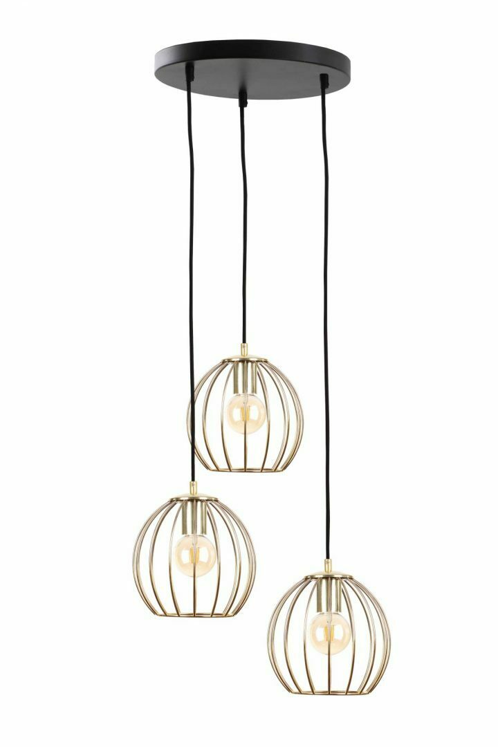 Sprawdź Lampa wisząca 3xE27 GLOBE BLACK/GOLD Lampa wisząca 3xE27 GLOBE BLACK/GOLD