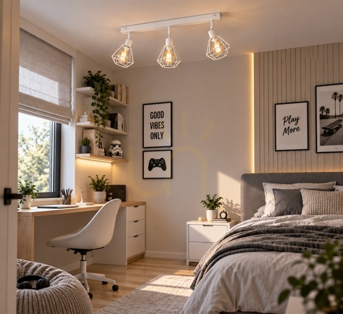 Sprawdź Spot sufitowy Keter Lighting FOSKAL 463 biały, 3×E27, 65 cm