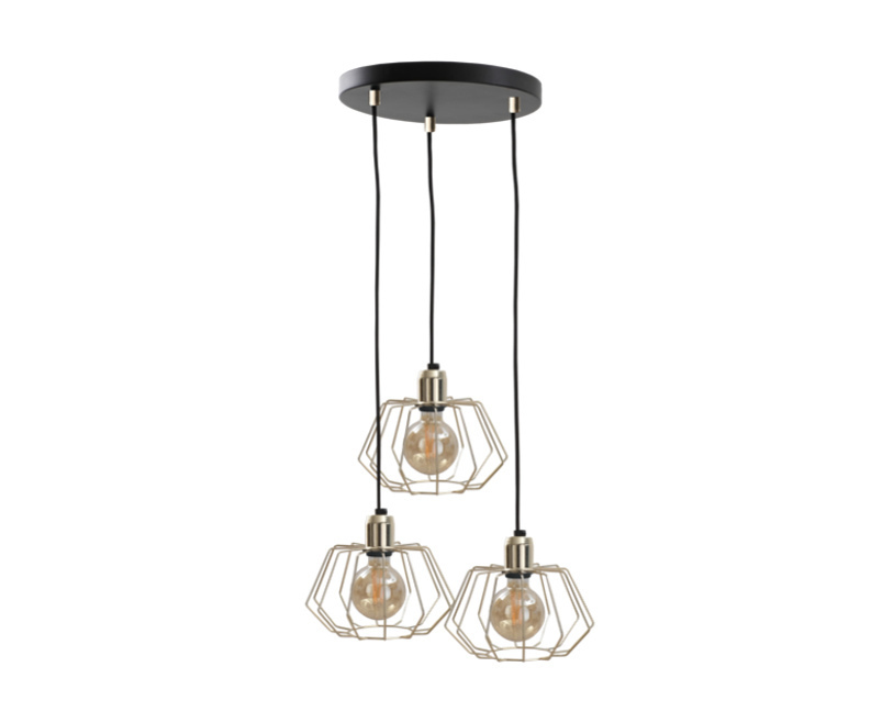 Sprawdź Lampa wisząca 3xE27 LAYA GOLD Lampa wisząca 3xE27 LAYA GOLD