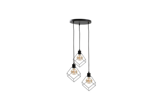 Sprawdź Czarna lampa wisząca Keter Lighting Ruben 500, 3×E27