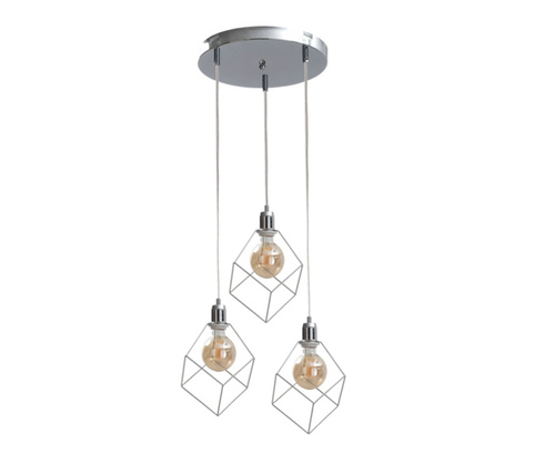 Sprawdź Lampa wisząca 3xE27 RUBEN SILVER
