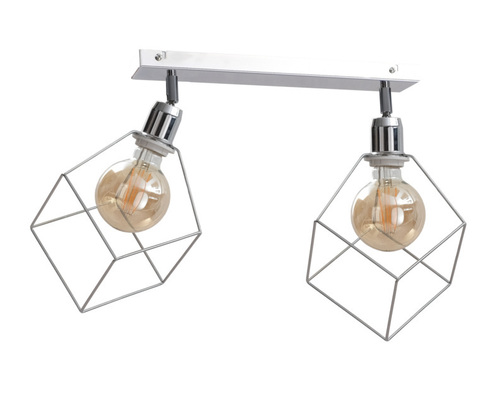 Sprawdź Spot sufitowy Keter Lighting RUBEN SILVER 776, 2×E27, chrom