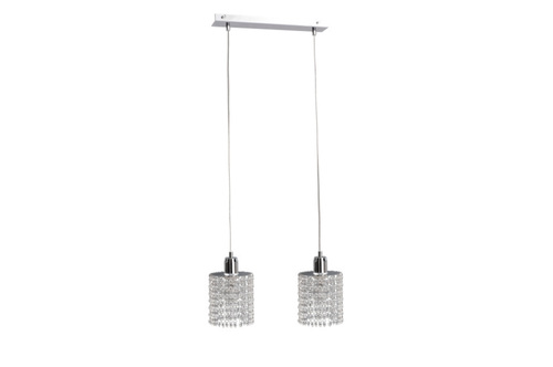 Sprawdź Lampa wisząca DIAMENT 2xE27 chrom z kryształkami