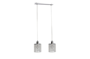 Lampa wisząca DIAMENT 2xE27 chrom z kryształkami small 0