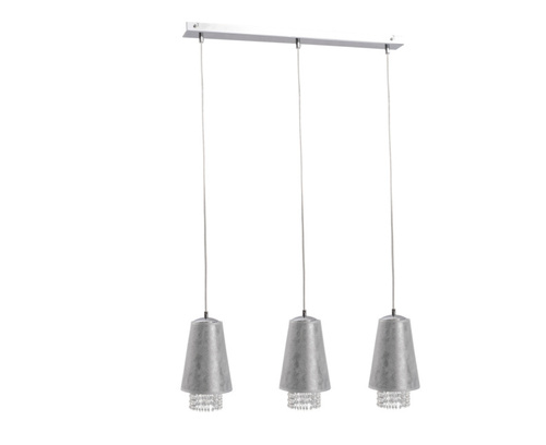Sprawdź Lampa wisząca 3xE27 MOLLY CRYSTAL SILVER