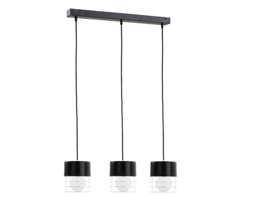 Sprawdź Lampa wisząca Keter Lighting MAO 853 3xE27, czarna, belka 60 cm