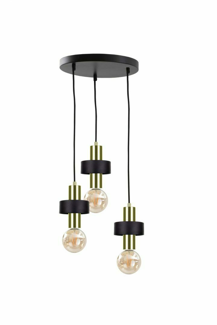 Sprawdź Lampa wisząca 3xE27 UNICA BLACK/GOLD Lampa wisząca 3xE27 UNICA BLACK/GOLD
