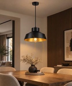 Lampa wisząca Keter Lighting MOON BLACK/GOLD 1xE27 155 small 1