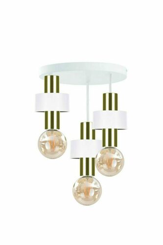 Sprawdź Lampa sufitowa Keter Lighting UNICA WHITE/GOLD 3xE27 biało-złota 32 cm
