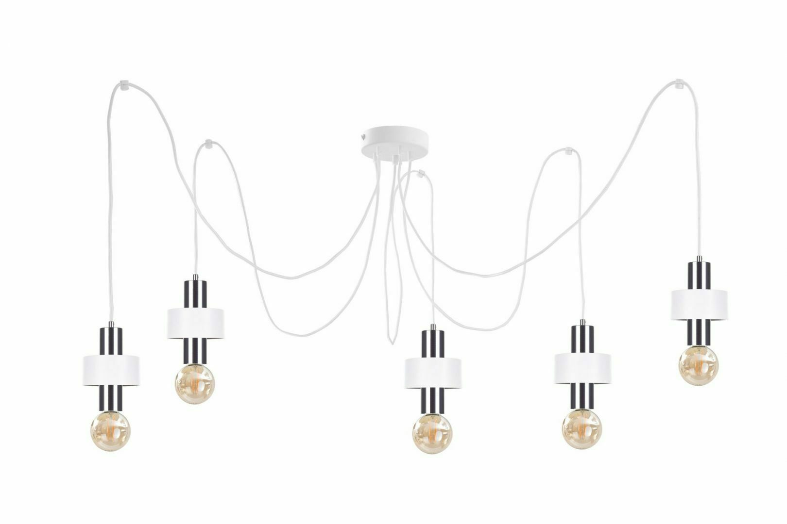 Sprawdź Lampa wisząca 5xE27 UNICA WHITE/SILVER Lampa wisząca 5xE27 UNICA WHITE/SILVER