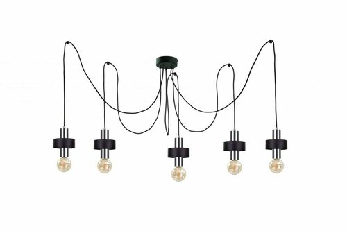Sprawdź Lampa wisząca 5xE27 UNICA BLACK/SILVER
