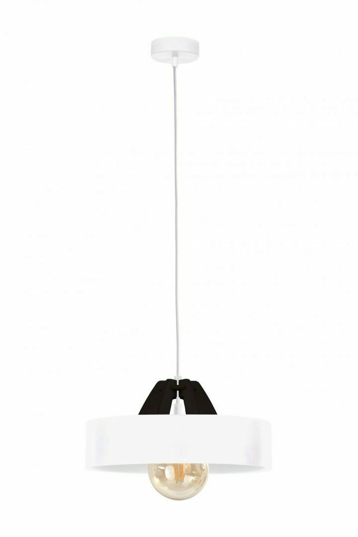 Sprawdź Lampa wisząca 1xE27 BOSSI WOOD BLACK/WHITE Lampa wisząca 1xE27 BOSSI WOOD BLACK/WHITE