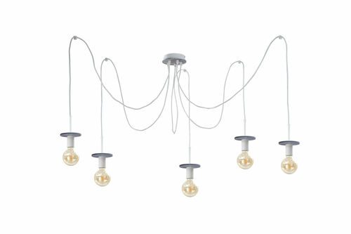 Sprawdź Lampa wisząca 5xE27 SATURN SILVER