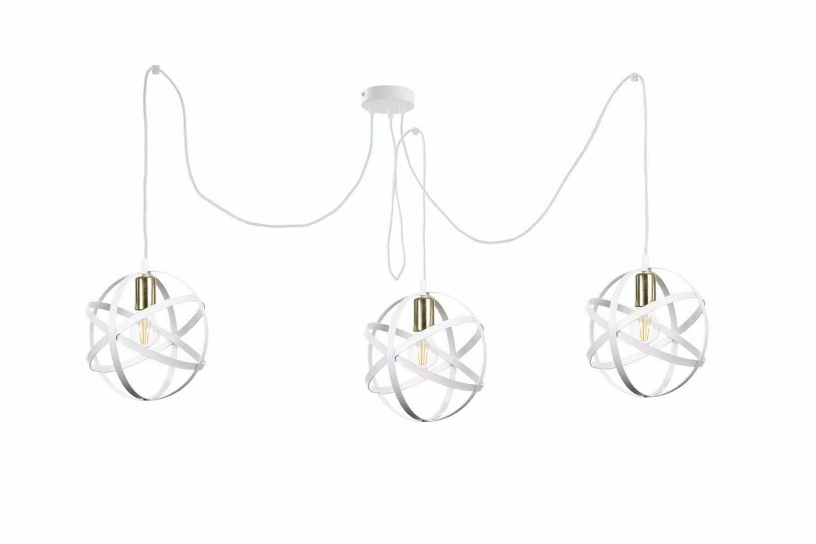 Sprawdź Lampa wisząca 3xE27 POLA WHITE/GOLD Lampa wisząca 3xE27 POLA WHITE/GOLD