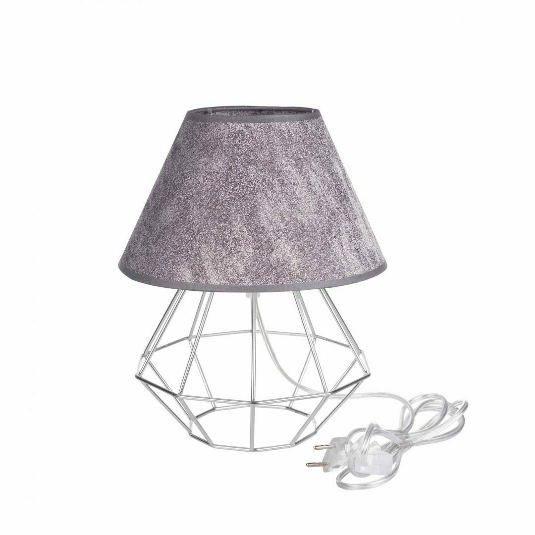 Sprawdź Lampka nocna 1xE27 PATI SILVER/GREY Lampka nocna 1xE27 PATI SILVER/GREY
