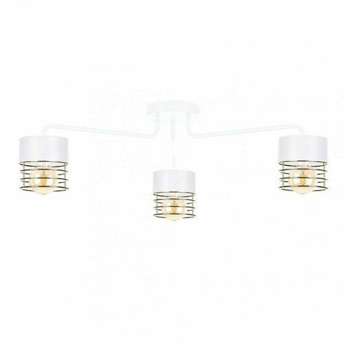 Sprawdź Lampa sufitowa Keter Lighting ROYAL 1131, 3×E27, biała/złota