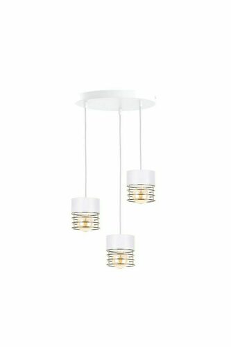 Sprawdź Lampa wisząca 3xE27 ROYAL WHITE/GOLD