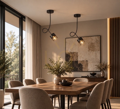 Sprawdź Czarna lampa sufitowa Keter Lighting ELLE 1138, 1×E27