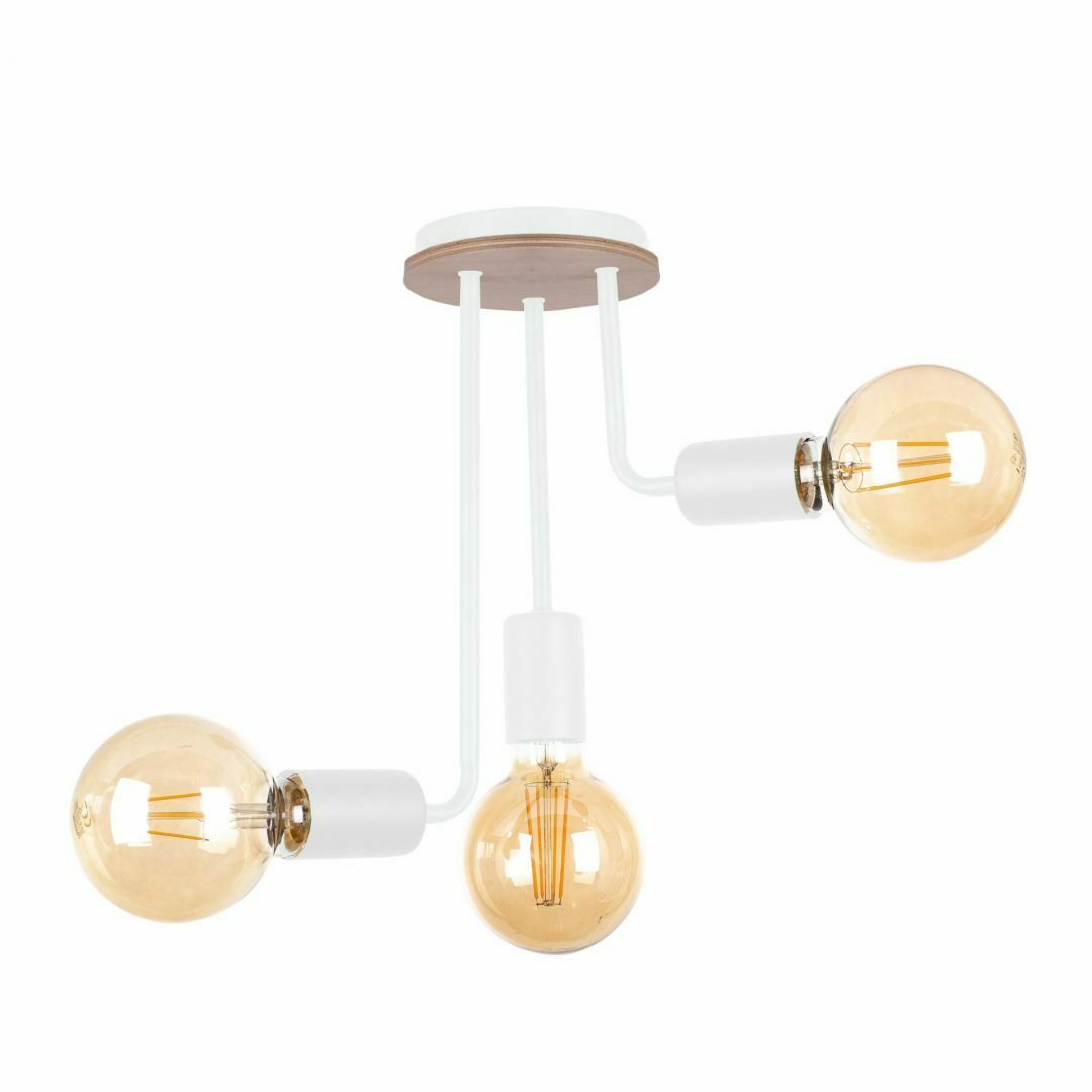 Sprawdź Lampa sufitowa 3xE27 MEGAN WOOD WHITE Lampa sufitowa 3xE27 MEGAN WOOD WHITE