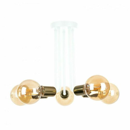 Sprawdź Lampa sufitowa 5xE27 VENNA WHITE/GOLD