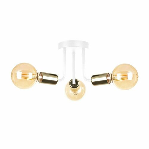 Sprawdź Lampa sufitowa 3xE27 LUNA WHITE/GOLD