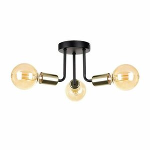 Plafon Keter Lighting LUNA 1189, czarno-złoty, 3×E27 small 0