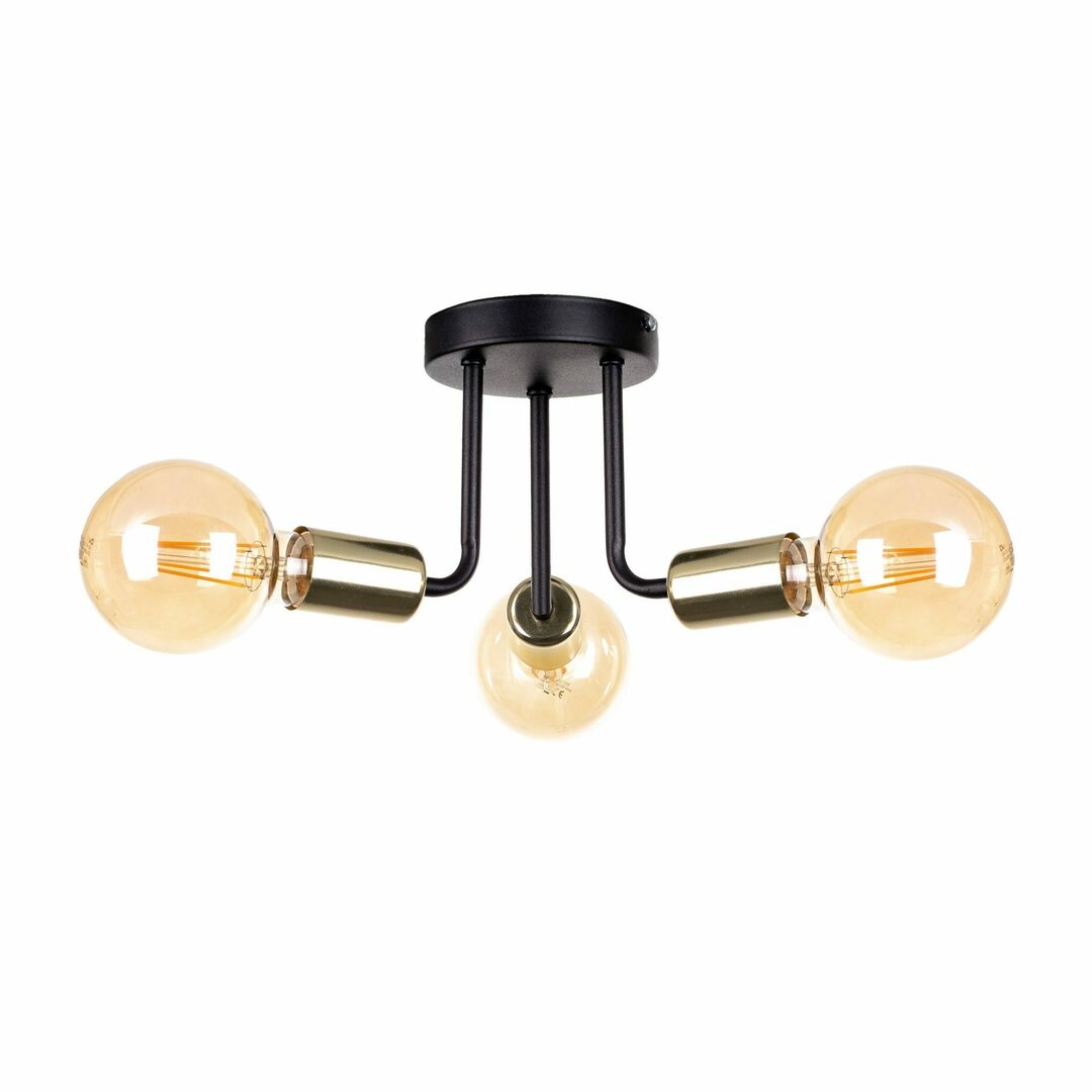Sprawdź Lampa sufitowa 3xE27 LUNA BLACK/GOLD Lampa sufitowa 3xE27 LUNA BLACK/GOLD