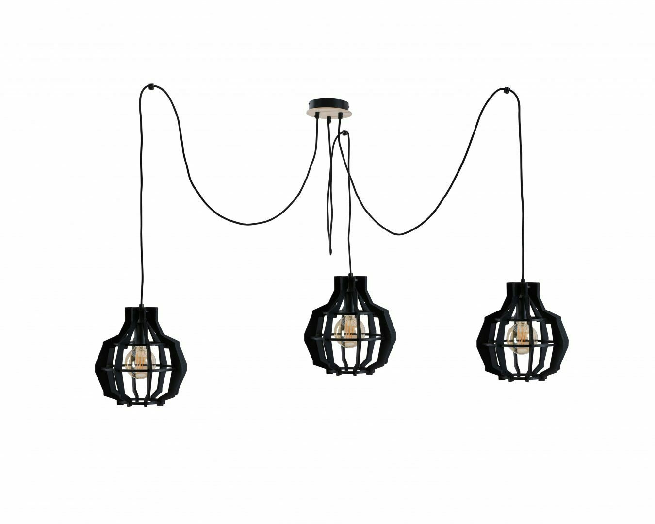 Sprawdź Lampa wisząca Keter Lighting Bento Small Black Long 3 × E27 764 Lampa wisząca Keter Lighting Bento Small Black Long 3 × E27 764