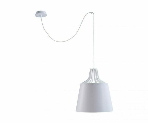 Sprawdź Lampa wisząca Keter Lighting Lea White II Long 751 biała E27 38 cm