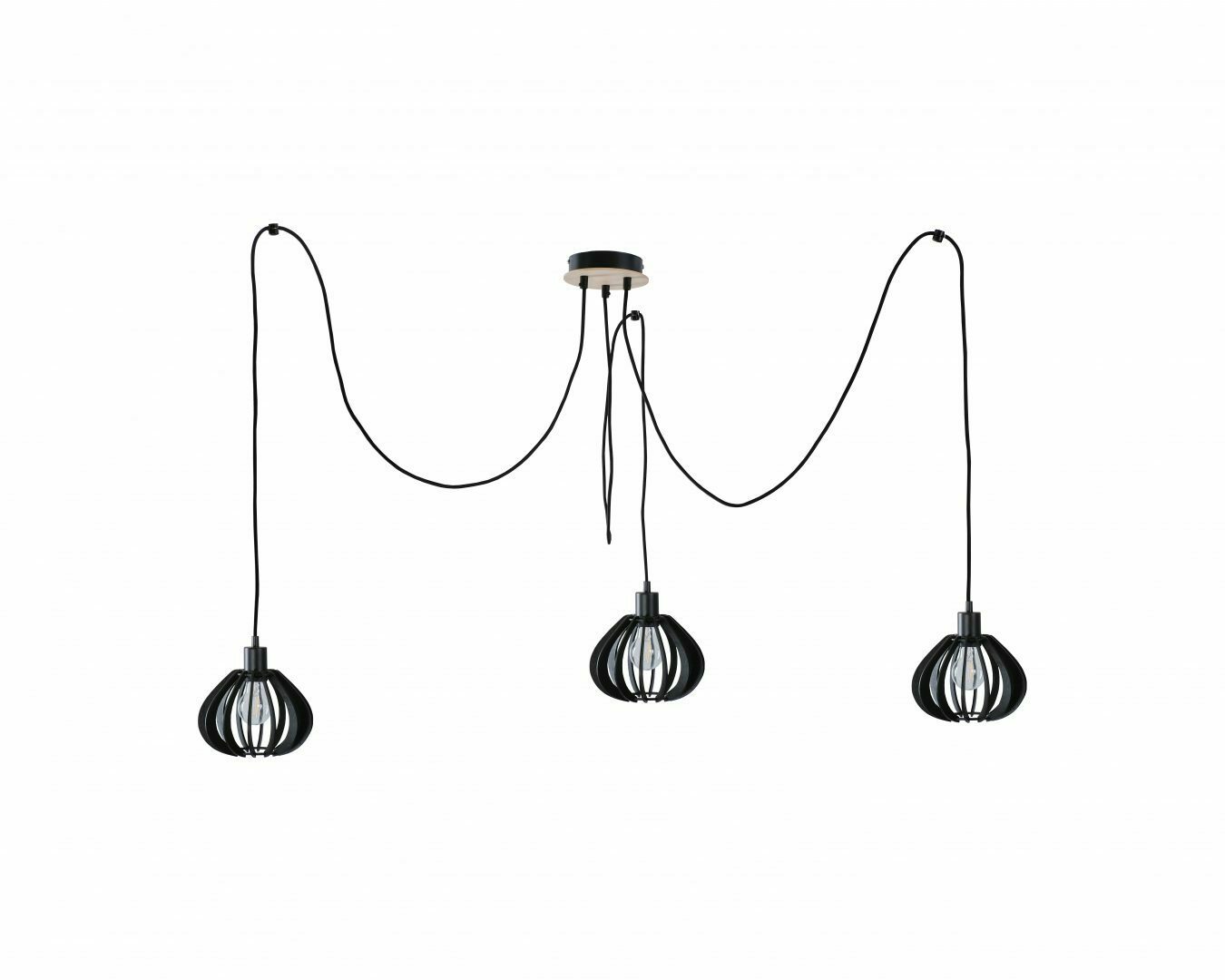 Sprawdź Lampa wisząca 3xE27 NICOLETA BLACK AND NATURAL 818 Lampa wisząca 3xE27 NICOLETA BLACK AND NATURAL 818