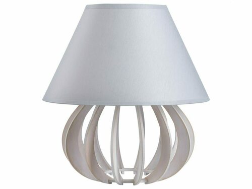 Sprawdź Lampka nocna Keter Lighting NORA GREY 941, szary abażur, bielona sklejka, E27