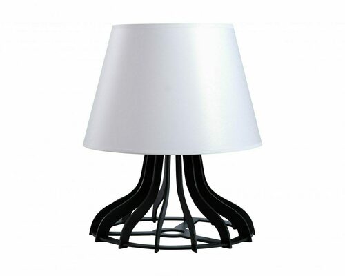 Sprawdź Lampka nocna IVO WHITE II Keter Lighting 952 biały abażur, czarna sklejka E27 max 60 W wys. 34 cm