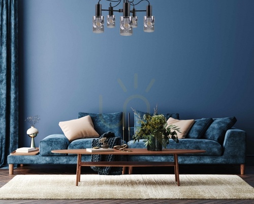 Sprawdź Lampa sufitowa Keter Lighting INGER BLACK 1769, 5xE27, czarna z dymionym szkłem