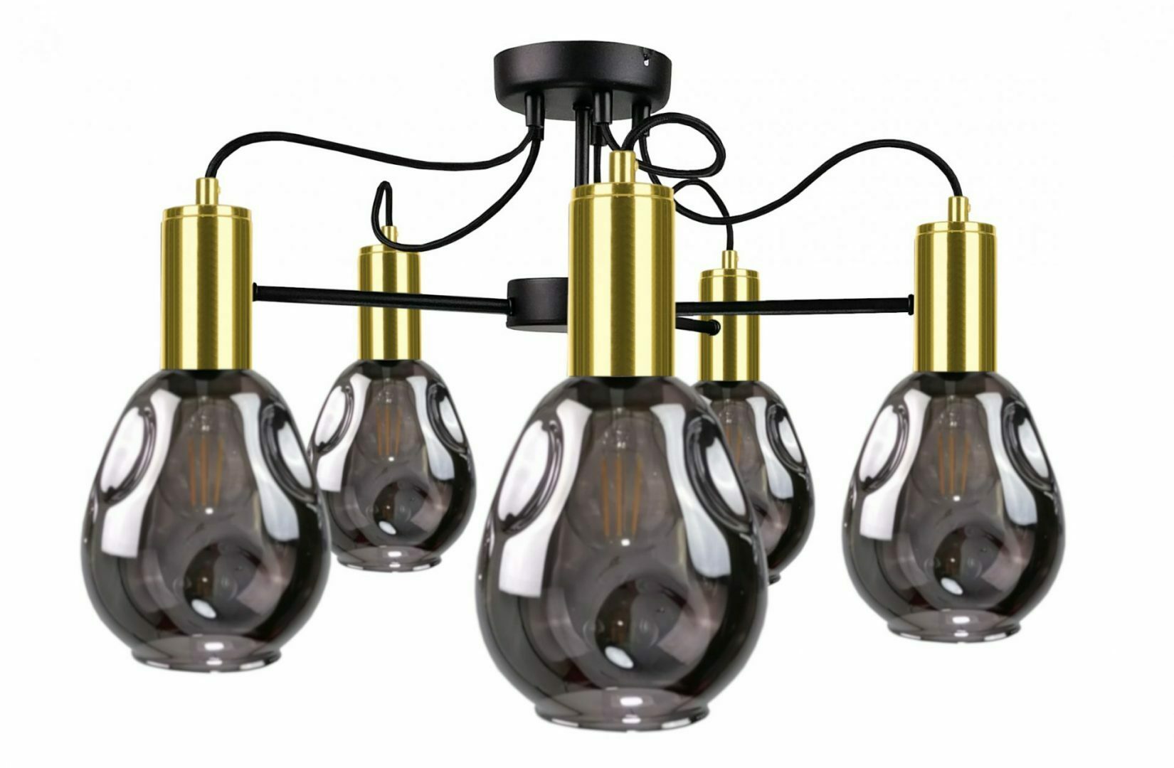 Sprawdź Lampa sufitowa 5xE27 KARI BLACK/GOLD Lampa sufitowa 5xE27 KARI BLACK/GOLD
