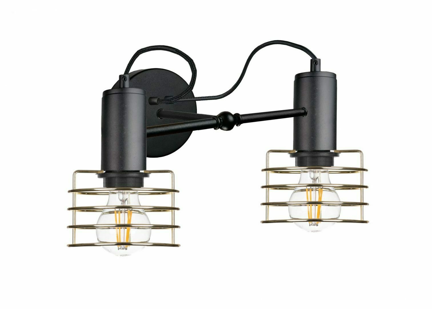 Sprawdź Kinkiet 2xE27 RUNE BLACK/GOLD Kinkiet 2xE27 RUNE BLACK/GOLD